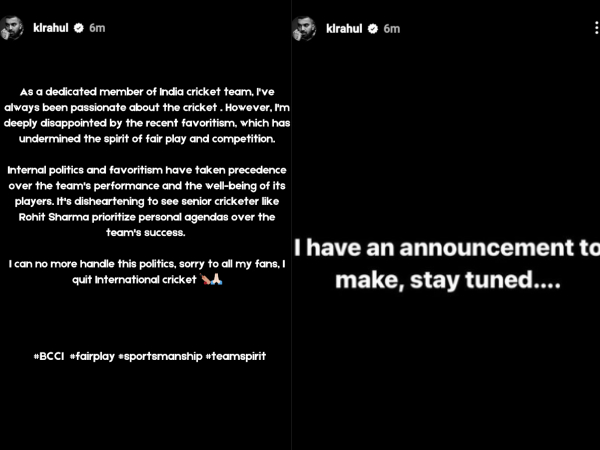 KL Rahul Sparks Retirement Speculation with Cryptic Social Media Post KL Rahul Sparks Retirement Speculation with Cryptic Social Media Post
