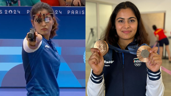 Manu Bhakar meets Sonia Gandhi Manu Bhakar meets Sonia Gandhi