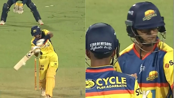 Rahul Dravid s Son Samit Smashes Stunning Six in Maharaja T20 Match Video Goes Viral