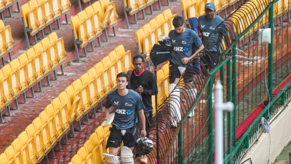 India vs New Zealand first test match toss interrupted by rain
