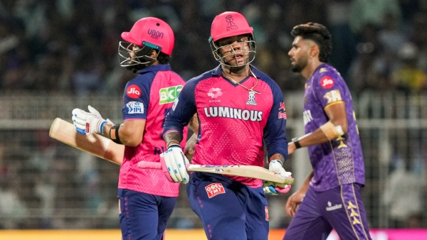Riyan Parag Smashes 95 off 45 Balls Joins Elite Club with Five Sixes in One Over Against KKR