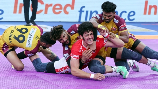 Pro Kabaddi Jaipur Pink Panthers amp amp Telugu Titans secure thrilling victories