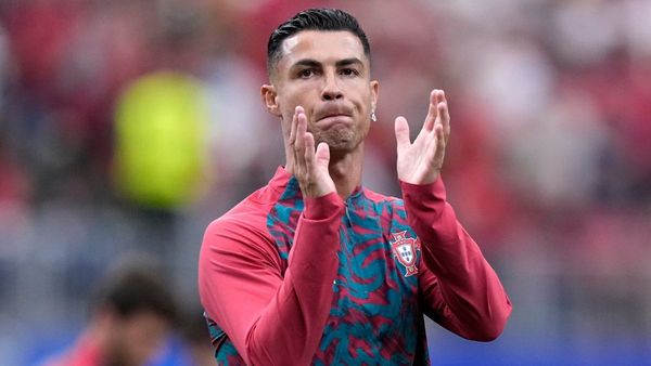 Frustrated Cristiano Ronaldo during Portugal and DR Congo match