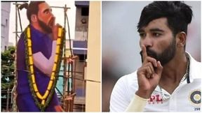 'സൂപ്പര്‍ സ്റ്റാര്‍ സിറാജ്', ഹൈദരാബാദില്‍ താരത്തിന്റെ വമ്പന്‍ കട്ടൗട്ട്, ചിത്രങ്ങള്‍ വൈറല്‍
