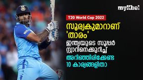 T20 World Cup 2022 : ഉദിച്ചുയരുന്ന സൂര്യ, ഷോട്ടുകളുടെ തമ്പുരാനെക്കുറിച്ച് അറിയേണ്ടതെല്ലാം T20 World Cup 2022 : ഉദിച്ചുയരുന്ന സൂര്യ, ഷോട്ടുകളുടെ തമ്പുരാനെക്കുറിച്ച് അറിയേണ്ടതെല്ലാം