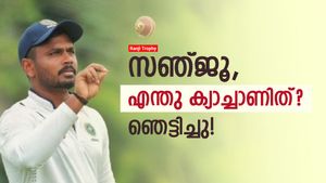 Ranji Trophy: വണ്ടര്‍ ക്യാച്ച്, ബോളിലേക്കു നോക്കാതെ ഓടി കൈയ്ക്കുള്ളിലാക്കി സഞ്ജു! വീഡിയോ
