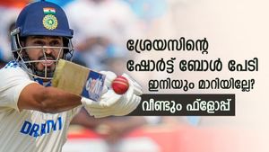 2, 22; ഇന്ത്യന്‍ ടെസ്റ്റ് ടീമില്‍ ശ്രേയസ് വേണോ? വീണ്ടും ഷോര്‍ട്ട് ബോള്‍ കെണിയില്‍ വീണു! വീഡിയോ