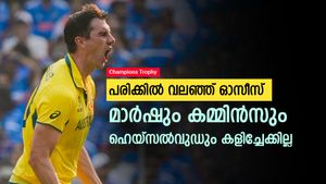 Champions Trophy: ഓസീസിന് തിരിച്ചടി, 3 സൂപ്പര്‍ താരങ്ങള്‍ക്ക് പരിക്ക്; സ്മിത്ത് നയിച്ചേക്കും