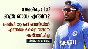  കേരളം രഞ്ജി ട്രോഫി സെമിയില്‍, ഒരു വാക്ക് പോലും മിണ്ടാതെ സഞ്ജു; വിമര്‍ശനം