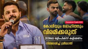    ചാമ്പ്യന്‍സ് ട്രോഫി: രോഹിത്തും കോലിയും വിരമിക്കരുത്, ഒളിംപിക്‌സ് കളിക്കണം! ശ്രീശാന്ത് പറയുന്നു