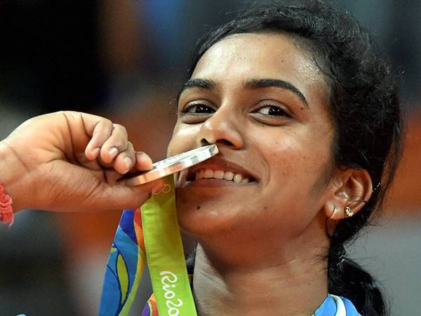 PV Sindhu with Silver