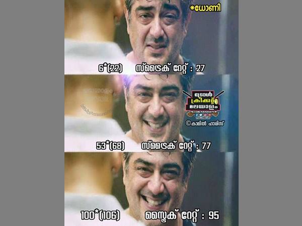 ധോണിയുടെ സ്‌ട്രൈക്ക് റേറ്റ്