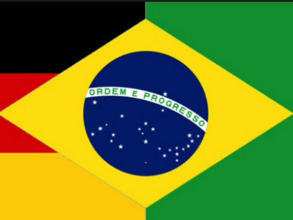 ജര്‍മനിയെ നേരിടുന്ന ബ്രസീല്‍ ടീം 