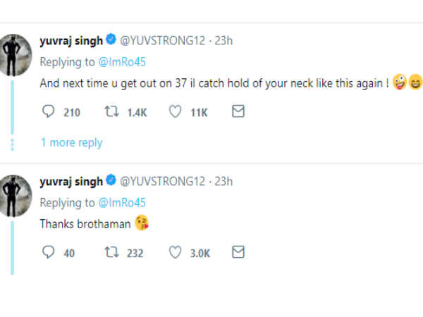 യുവിയുടെ കലക്കന്‍ മറുപടി