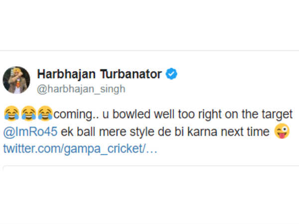 ഭാജിയുടെ പ്രതികരണം ഭാജിയുടെ പ്രതികരണം