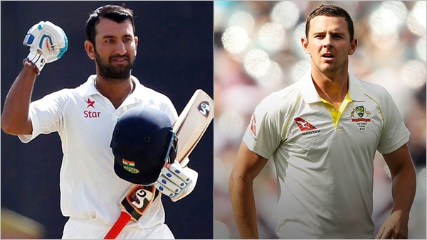 ചേതേശ്വര്‍ പുജാര- ജോഷ് ഹെയ്‌സല്‍വുഡ്