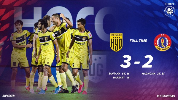 ISL 2020-21: Hyderabad FC Wins Against SC East Bengal In A Thriller ISL 2020-21: Hyderabad FC Wins Against SC East Bengal In A Thriller