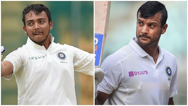 മായങ്ക് അഗര്‍വാള്‍-പൃത്ഥ്വി ഷാ