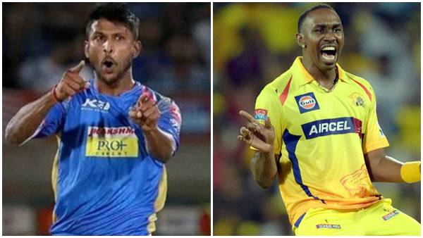 കെ ഗൗതം,ഡ്വെയ്ന്‍ ബ്രാവോ,കരണ്‍ ശര്‍മ