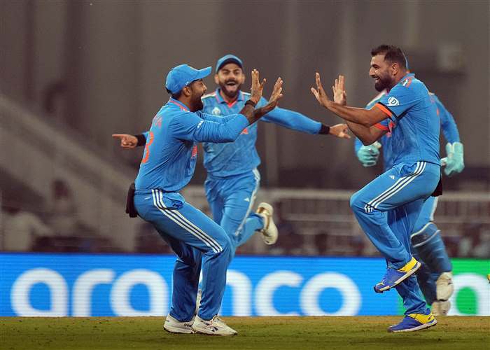 India VS England Cricket World Cup 2023 Photos (Match 29) - India Celebrates Sixth Match Win Against England by 100 Runs