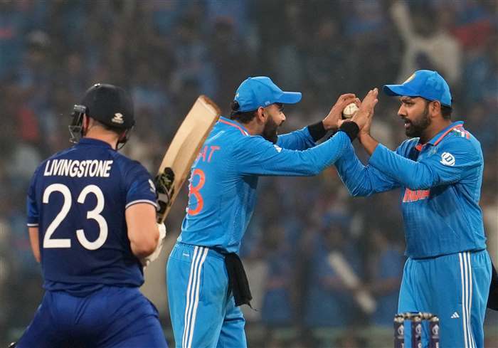 India VS England Cricket World Cup 2023 Photos (Match 29) - India Celebrates Sixth Match Win Against England by 100 Runs