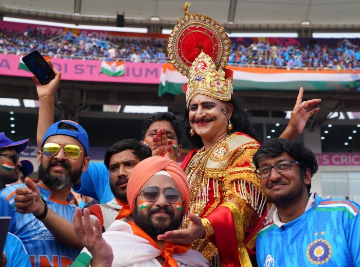 India VS Pakistan World Cup 2023 Photos (Match 12) - Crowd Cheer For The Cricket Match