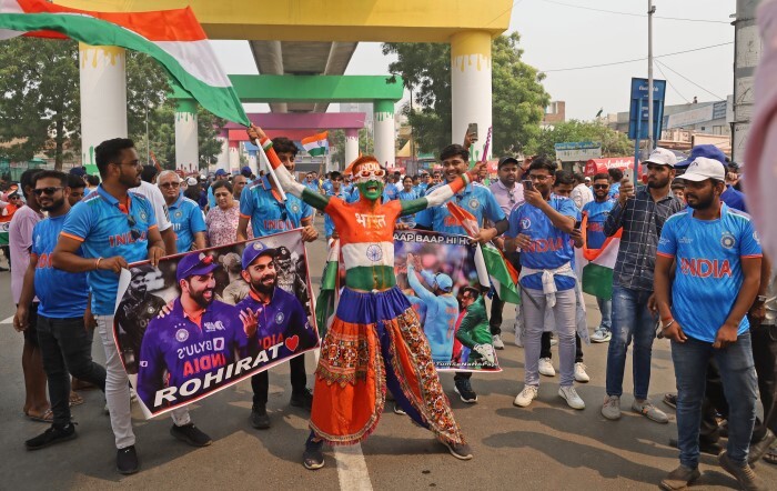 India VS Pakistan World Cup 2023 Photos (Match 12) - Crowd Cheer For The Cricket Match