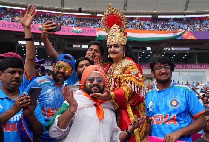 India VS Pakistan World Cup 2023 Photos (Match 12) - Crowd Cheer For The Cricket Match