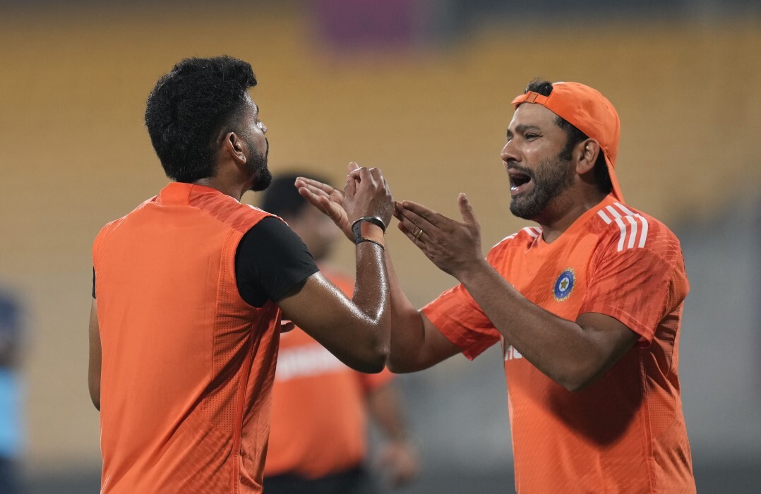Indian Players Practice Session Ahead Of The ICC Men's Cricket World Cup 2023 Match Against Australia