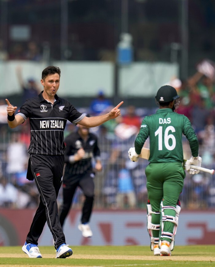 New Zealand VS Bangaldesh World Cup Photos 2023 (Match 11): Aus Restrict Ban To 245/9
