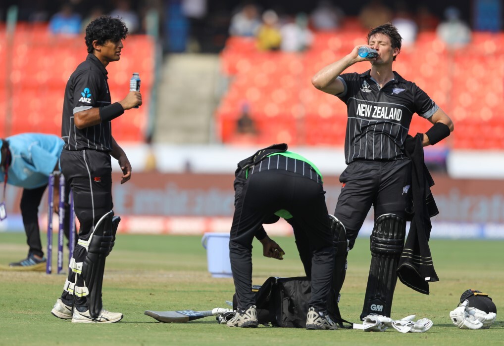 New Zealand VS Netherlands, Match 6 ICC Cricket World Cup 2023 In Action Photos