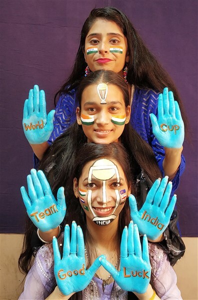Women Transform Into Living Canvas Ahead of 2023 ICC Men's Cricket World Cup