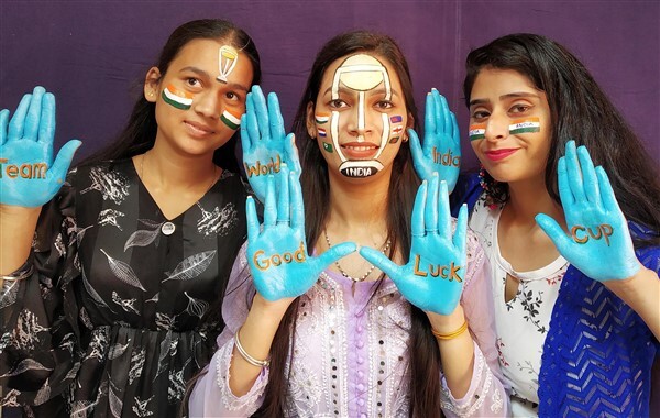 Women Transform Into Living Canvas Ahead of 2023 ICC Men's Cricket World Cup