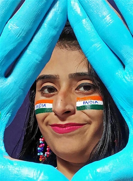 Women Transform Into Living Canvas Ahead of 2023 ICC Men's Cricket World Cup