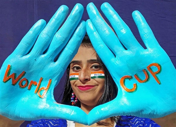 Women Transform Into Living Canvas Ahead of 2023 ICC Men's Cricket World Cup
