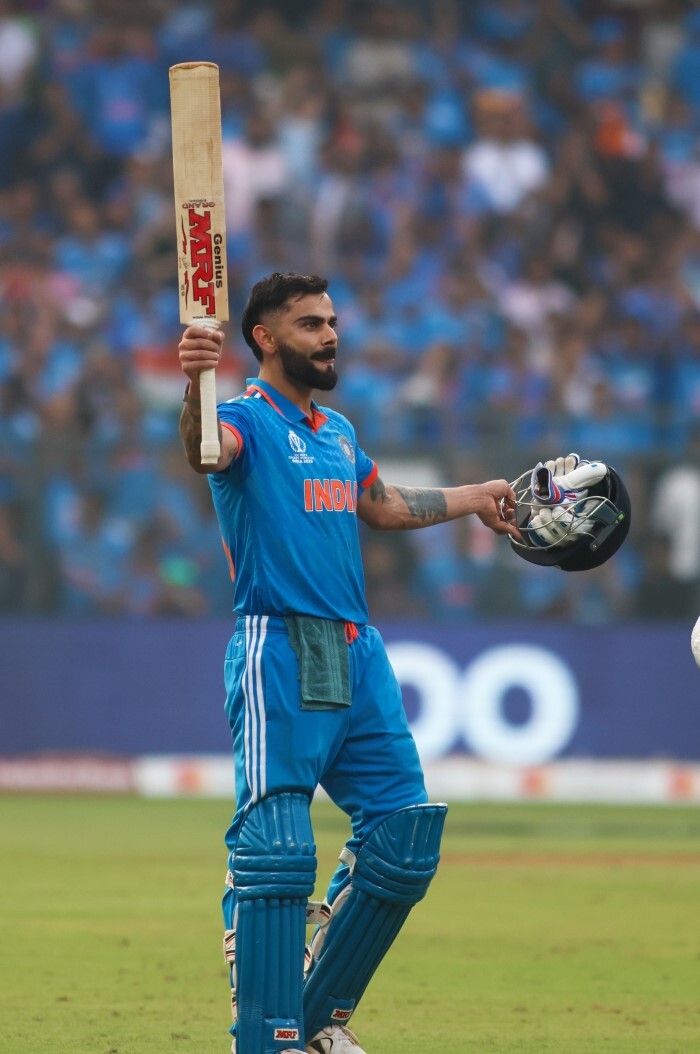 Ind VS NZ India's Batting Maestro Virat Kohli Scores Century, Levels