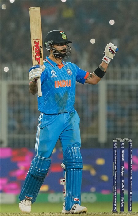 Virat Kohli Scores 49th Century -  India VS South Africa World Cup 2023 Photos (Match 37)