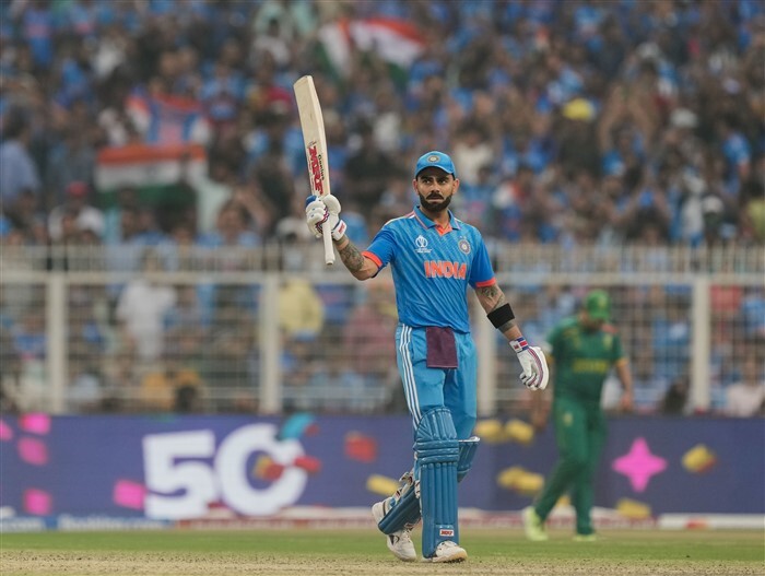 Virat Kohli Scores 49th Century -  India VS South Africa World Cup 2023 Photos (Match 37)