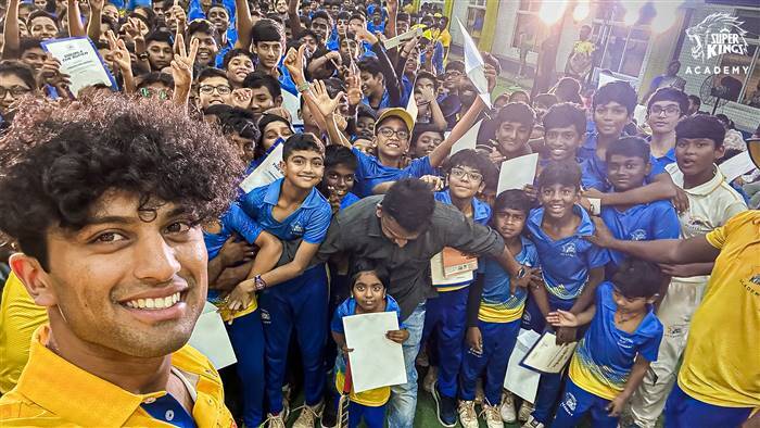 Super Kings Academy names Special Awards After VB Chandrashekhar, DJ Gokulakrishnan, Rachin Ravindra Felicitates Winners