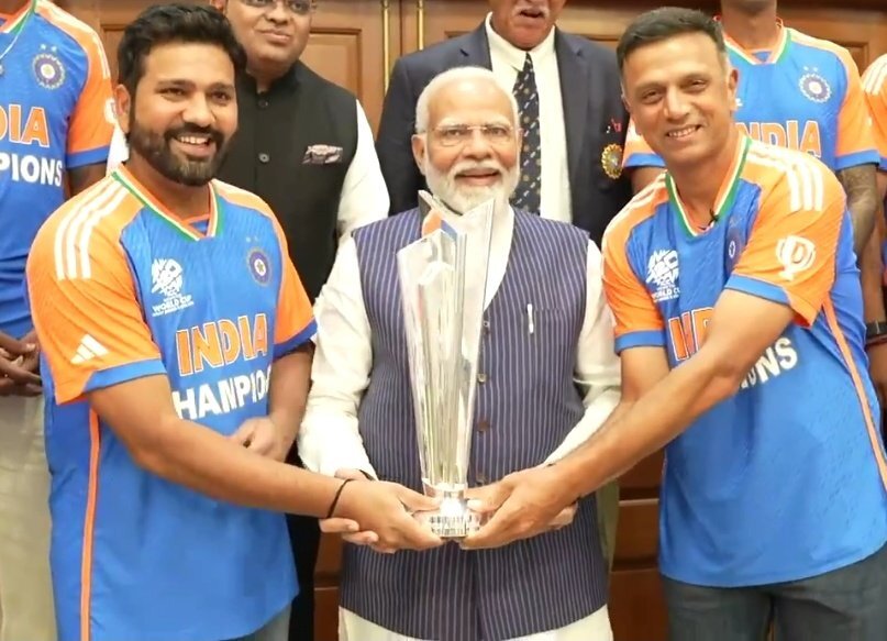 Indian Cricket Team Honored By PM Modi After T20 World Cup Victory