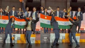 மெஸ்ஸி ஸ்டைலில் கொண்டாட்டம்.. ஸ்டைலாக நடந்து வந்த குகேஷ், டானியா சச்தேவ்.. உற்சாகமான பிரக்ஞானந்தா! மெஸ்ஸி ஸ்டைலில் கொண்டாட்டம்.. ஸ்டைலாக நடந்து வந்த குகேஷ், டானியா சச்தேவ்.. உற்சாகமான பிரக்ஞானந்தா!