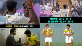 IND vs NZ- துப்பாக்கியை பிடிங்க வாசிங்டன்! நியூசிலாந்தின் 10 விக்கெட்டுகளை எடுத்த 2 தமிழர்கள் IND vs NZ- துப்பாக்கியை பிடிங்க வாசிங்டன்! நியூசிலாந்தின் 10 விக்கெட்டுகளை எடுத்த 2 தமிழர்கள்