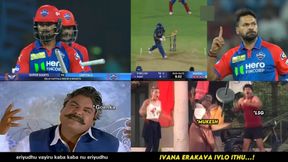வாழ்க்கை ஒரு வட்டம்டா.. ரிஷப் பண்ட் கிட்ட மாட்டிக்கொண்ட கொயங்கா.. தெறிக்கவிடும் கேஎல் ராகுல் மீம்ஸ்! வாழ்க்கை ஒரு வட்டம்டா.. ரிஷப் பண்ட் கிட்ட மாட்டிக்கொண்ட கொயங்கா.. தெறிக்கவிடும் கேஎல் ராகுல் மீம்ஸ்!