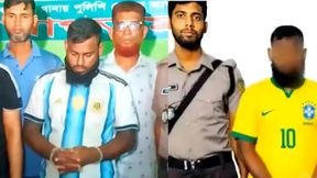 அர்ஜென்டினா சட்டையை மாற்றி பிரேசில் சட்டை.. கைதியின் படத்தை மாற்றிய போலீஸ் அதிகாரி சஸ்பெண்ட் அர்ஜென்டினா சட்டையை மாற்றி பிரேசில் சட்டை.. கைதியின் படத்தை மாற்றிய போலீஸ் அதிகாரி சஸ்பெண்ட்
