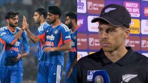 IND vs NZ: இந்திய அணியின் அடி தாங்க முடியாமல் பவுண்டரி கோட்டை தள்ள சொன்ன நியூசிலாந்து கேப்டன் 