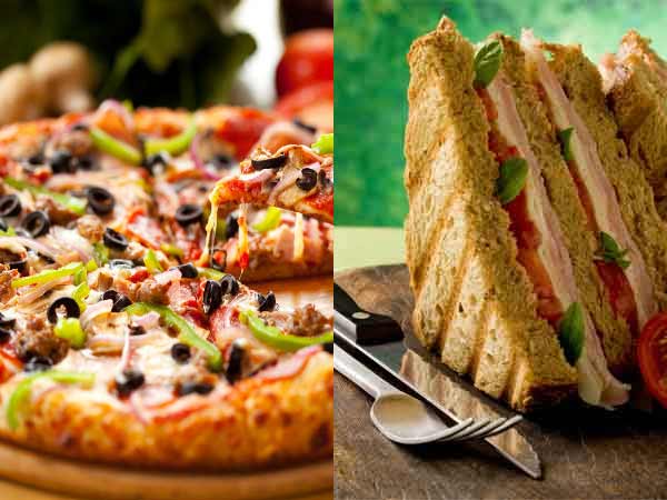 பீட்சா, சான்ட்விச் 