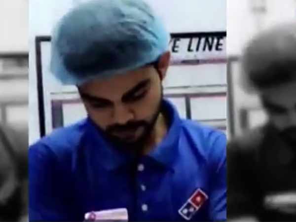 பீட்சா கடையில் கோஹ்லி 