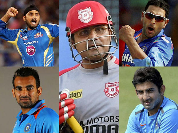 அஸ்வின், கம்பீர், யுவராஜ் சிங் 