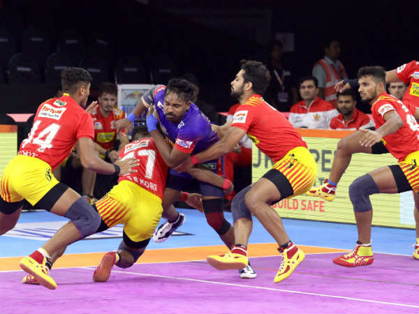 PKL 2019 : Telugu Titans vs UP Yoddha, U Mumba vs Gujarat Fortunegiants match results