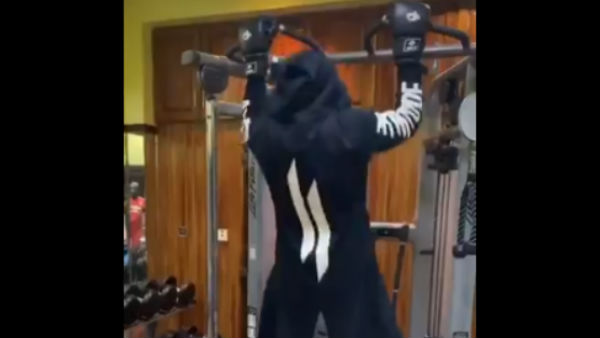 Chris Gayle works out wearing Superhero-like suit 